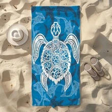 This Beach Towel Is Made Of Super Fine Fiber Material, With A Soft Touch And Excellent Water Absorption And Quick-Drying Properties. The Oversized 80cm X 180cm Size Allows It To Be Spread Out On The Beach To Enjoy The Sun, And Can Also Be Easily Wrapped Around The Body As A Towel Or Shawl. - Multicolor - View 1