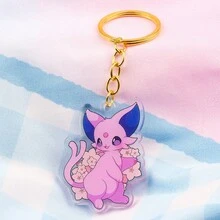 pocket monsters 宝可梦伊布亚克力钥匙扣 - 可爱卡通挂饰，快速找到你的钥匙，动漫配饰，方便携带，不易脱落。告别钥匙杂乱！汽车配件包饰 学院风哥特风 Y2K 包饰 带身份证夹的挂绳 汽车配件包饰 圣诞礼物 - SS0349 - 查看 18