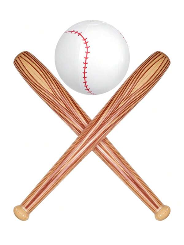 1pc Inflatable Baseball Beach Ball And Inflatable Baseball Bat Game Party Pool Beach