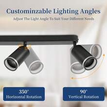 CANMEIJIA GU10 Recessed Ceiling Lights, LED Flush Mount Ceiling Lights, Decorative Downlight For Room, Black Single/Double/Triple Heads Available, Suitable For Shop, Study, Bedroom, Living Room, Cafe, Exhibition Hall, Gallery, Museum, Corridor, Porch, Choose Size As Needed - GU10 Ceiling Lamp - View 5