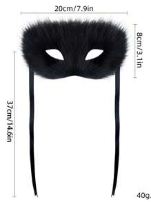 Plush Semi-Cover Seductive Fox Masquerade Mask