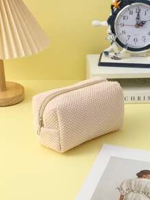 1pc Large Capacity Pencil Case - Simple Solid Color Personalized Design Pencil Case Spacious Well-Organized Pencil Case For Back , Back To School Gifts