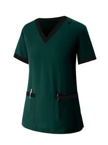 (Four-Piece Set) Scrubs Uniform Women's Running Matte Elastic Sports Nurse  Uniform Wash Clothes Work Clothes Breathable Scrub Shirt - 紅色 - 查看 6