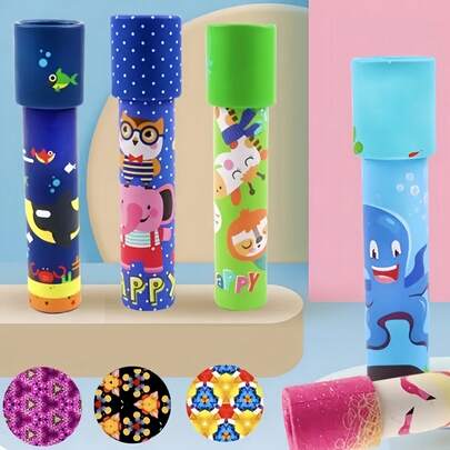 5pcs Lively Kaleidoscope Toys - Colorful Rotating Viewers, Ideal For Teens, Birthday Parties And Classroom Rewards - Assorted Patterns And Colors, Playful Toys | Amusing Visual Toys | Paper Structure