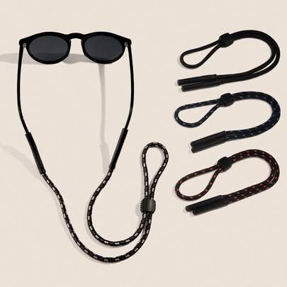 4 Pcs/Set Adjustable Sports Eyeglasses Strap, Unisex Glasses Lanyard Holder, Eyeglass Accessories
