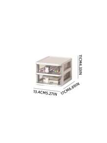Stylish Multi-Layer Cosmetic Storage Box - Compact Plastic Makeup Organizer With Convenient Drawers, Odorless And Lightweight, Suitable For Jewelry And Beauty Essentials,For Holiday Beach, Bathroom Collection, Bedroom Collection, Large Capacity