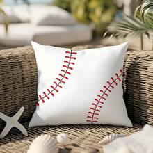MEMNUN 1pc Baseball Printed Pillow Cover [No Pillow Insert], 17.7*17.7in(45*45cm)/19.69*19.69in(50*50cm)/15.75*15.75in(40*40cm), [Single-Sided Printing] Minimalist Modern Polyester Throw Pillow Case For Sofa, Bed, Living Room, Bedroom, Car, Office, Hotel Decor, Perfect Gift For Family And Friends, All Seasons - Multicolor - View 9