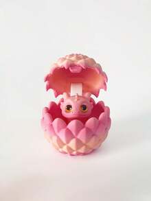 1pc 3D Printed Crystal Little Dragon Egg Set, Flip Cute Little Dragon Realistic Dragon Egg, Creative Model Decoration, Suitable For Home And Office Decoration, The Best Toy Craft Gift For Men, Christmas Gift, Dinosaurs Toys(Random Eye Color)