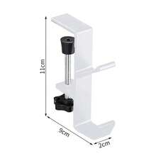 1 pieza Gancho ajustable para el borde del escritorio, soporte colgante para auriculares de juegos, mochila y organizador de oficina en el hogar sin necesidad de perforar