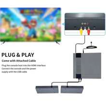 4K HD Videospielkonsole M8 mit 64GB Speicher, doppeltem kabellosen Controller für 10.000 Retro-Spiele, Weihnachtsgeschenk für Kinder