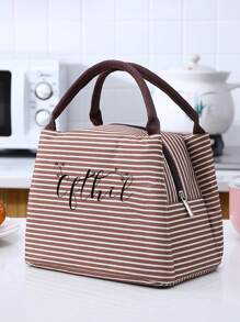 1 Customized Insulated Lunch Bag, Thermal Bento Box Bag, Thick Aluminum Foil Lunch Tote, Cooling Picnic Handbag, Work & Outdoor Portable Lunch Box Bag, Lunch Bag, Work And School Storage Bag, Teacher Storage Bag, Classroom Bag, Classroom Storage Bag, Professional Gift, Mother's Day Gift, Father's Day Gift, Back To School Gift