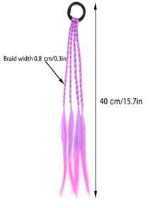 Set de 6 coleteros de pelo con efecto ombré de varios tamaños, versátiles y casuales, aptos para uso diario