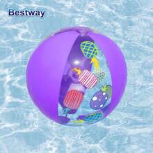 Bestway Bestway 31036 Three Color Giant Inflatable Beach Ball (1 Piece) - Perfect For Swimming Pool Parties, Beach Entertainment, And Summer Decoration. Full Of Vitality, Durable, And Lightweight. (NO Pumps)