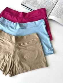 Kit 4 Short Shorts For Women, Second Skin Panties, Anagua, Intimate Fashion, Lingerie, Promotion, Resale - 彩色 - 查看 10