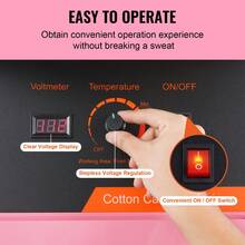 Electric Cotton Candy Machine, 1000W Candy Floss Maker, Commercial Cotton Candy Machine With Stainless Steel Bowl, And Sugar Scoop, Perfect For Home Kids Birthday, Family Party (Pink) - 美規A型插(110-127V) - 查看 3