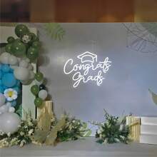 1pc Neon Sign Style Decorative Light With USB Port, Multicolor Lighting, Suitable For Classroom, School, Dorm, Party, Room Decor - Graduation Season