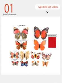 12pcs Exquisite Artificial Butterflies, Lifelike And Dreamy Decor, Perfect For Walls, Floral Arrangements, Weddings, Parties, Home Decor, And Photography Props. Brighten Your Creative Space. Ideal Gift For Mother's Day, Weddings, And Birthdays Room Decor Wall Decor Bathroom Decor Wall Art Kitchen Home Decor Living Room Wall Paper Wall Stickers House Decor Bedroom Decor Room Decoration Stuff Living Room Decor Personalised Stickers