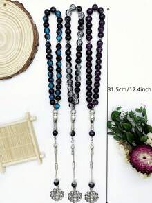 Style Glass Beaded 33 Pcs Tasbih Prayer Bracelet - Multicolor - View 9