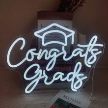 1pc Neon Sign Style Decorative Light With USB Port, Multicolor Lighting, Suitable For Classroom, School, Dorm, Party, Room Decor - Graduation Season