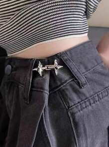 1/2 Pairs Fashion Star Jeans Waist Belt Adjustable Buckle, Fashion Jeans Waist Fixer, Adjustable Waist, Star Shape