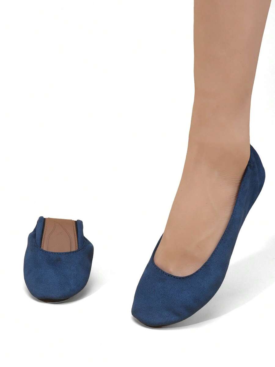 2025 New Hot Women's Casual Fashion, Soft And Comfortable, Light And Non-Grinding Feet, Classic Butterfly Flower, Foldable, Easy To Carry At Home, Indoor And Versatile, Four-Season Style Ballet Shoes, Ballet Hard-Soled Flat Shoes, With A Storage Bag Of The Same Color