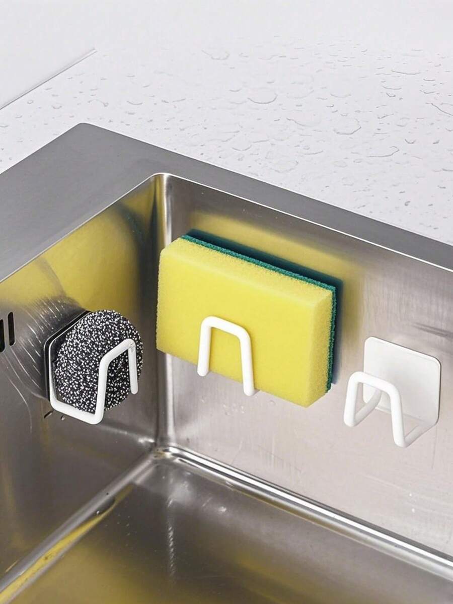 1/2 件不锈钢海绵架水槽沥水架，无需钻孔