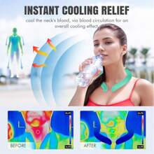 Neck Cooling Tube, Wearable Cooling Wrap For Summer Heat, Hands Free Cold Pack, Reusable Neck Cooler