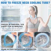 Neck Cooling Tube, Wearable Cooling Wrap For Summer Heat, Hands Free Cold Pack, Reusable Neck Cooler