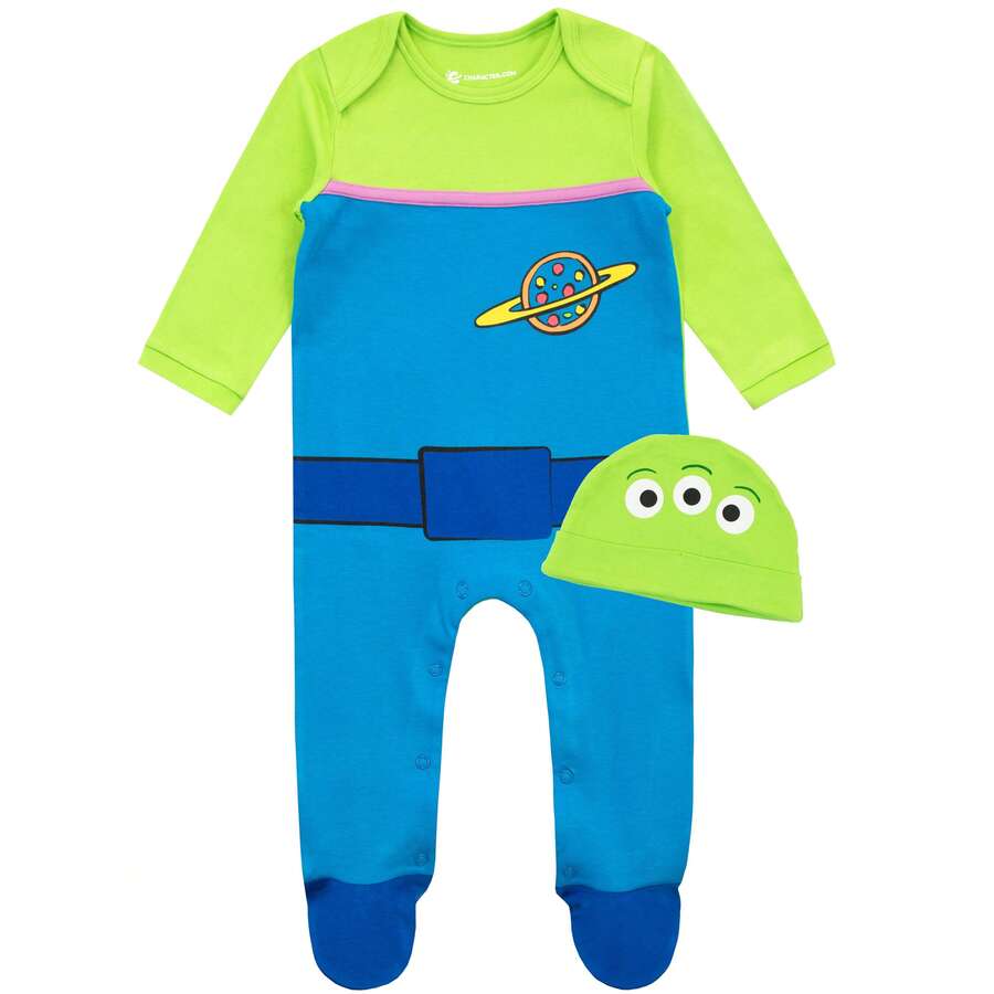 Disney Baby Clothes | Toy Story Sleepsuits And Hat Set | Baby Grows | Newborn Clothes | Official Merchandise - Blue - View 1