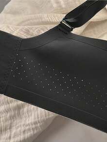 2pcs Simple Solid Color Underwear, Wireless Lightly Lined Bra, Lift & Gather, Full Cup, Seamless, Comfortable - Multicolor - View 9