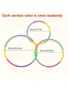 حلقة رياضية قابلة للضبط والفك، لعبة ذات وزن وحجم ملون من البلاستيك، مناسبة للأنشطة الخارجية، وأنشطة الجمباز في الفصول الدراسية، والمدارس، والألعاب الرياضية وملحقات صالات الألعاب الرياضية - متعدد الألوان - مشاهدة 3