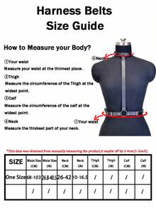 1条PU皮革胸带，时尚吊带，适合日常派对装扮