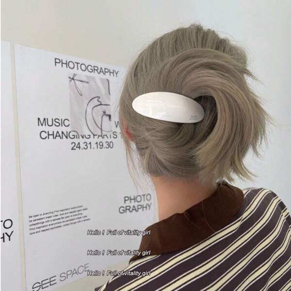 1pc Korean Chic Hair Clip, High-End Acetate Spring Clamp Hairpin, Suitable For Half Updo, Low Ponytail, Hair Accessories