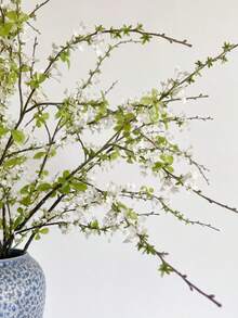 3pcs Faux Greenery Stems, 34.64Inch Long Stem Artificial Willow Branches, Fake Twig Greenery Branches Flowers For Tall Vase Home Wedding Office Table Decor - 綠色 - 查看 2