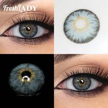 FRESH LADY 1 Pair Freshlady Aesthetic Eye Look Back To School Pupilentes Collection Colored Contact Lenses For Gift 14.2mm Beauty Look For Weddings & Valentine's Day 1 Year Disposable - 0 - View 9