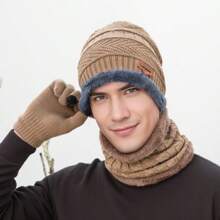 Touca Unissex Gorro Balaclava Cachecol Gola Forrado de Pelinho Inverno Touca Sport de Lã Masculina e Feminina