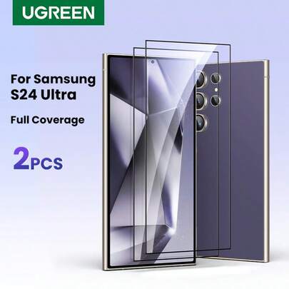  Phim bảo vệ màn hình 3D HD toàn màn hình UGREEN kèm phim tương thích với Samsung S24 Ultra 1 cái/2 cái Quà tặng sinh nhật, gia đình, bạn bè Kính cường lực, Bảo vệ màn hình điện thoại, Phụ kiện điện thoại Chống nước Chống sốc Chống rơi Chống rơi Chống trầy xước Chống vân tay