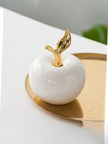 1pc Simple Apple Shaped Desktop Centerpiece White Creative Bohemian Style Crafts Suitable For Friends Gifts/Desktop Office Home Decor - Multicolor - View 7