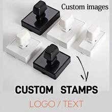 1 件可定制塑料印章，用于公司徽标、个性化照片印章、家庭和婚礼纪念品，无需电力，非常适合小型企业和办公室使用，独特的新年礼物，返校，学校用品