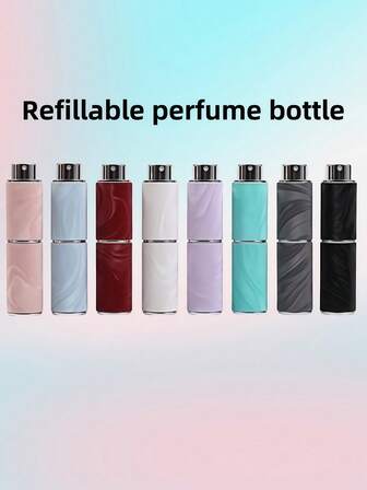 1 件便携式旋转香水喷雾瓶，8ml 可再填充雾化器瓶