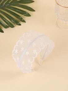 1pc Lace Embroidery Headband, Versatile & Practical Accessory For Summer,Hairband,Hair Hoop Headbands - Multicolor - View 7