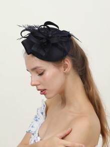 1pc Women's Exaggerate Straw Fascinators Headband Hat Clip Wedding Hair Accessories Flower Artificial Feathers Fascinator Hat Kentucky Derby Hat Hairband For Cocktail Tea Party Hat Mini Hats Tiny Hats Mini Top Hat Mini Cap, Gifts, Classy, Festival Outfits, Rave Accessories