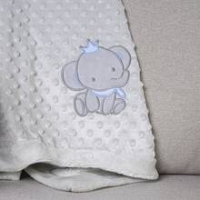 Plush Dots Baby Blanket 100cm X 70cm Grey - 淺灰色 - 查看 2