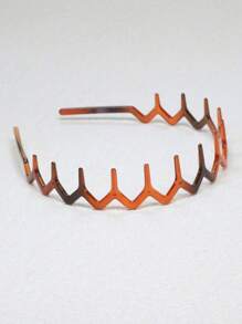 2 piezas Diadema casual simple de onda para mujer, con textura esponjosa, peine de dientes y diadema antideslizante, accesorios para el cabello