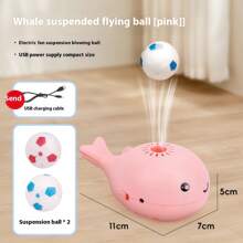 1pc Whale Floating Ball Sensory Toy - Infant Focus Training Educational Game, Allows Children To Feel The Force Of The Wind, Montessori Parent-Child Interactive Toy, Visual Tracking And Motor Skill Development, USB Rechargeable, Gift For Boys And Girls