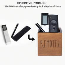 1 pieza Soporte para control remoto, Soporte para control remoto de TV, Organizador de controles remoto para mesa, Caja de madera para controles remoto para mesa de noche, sala de estar, organizador de medios para dormitorio