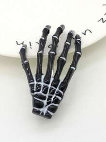 2pcs Skull Hand Hair Accessories, Gothic Style Dark Hair Clips, Niche Personalized Ghost Claw Hair Clips, Broken Hair Clips, Skull Hair Clips, Rose Hair Accessories, Personalized Hair Accessories Back To School