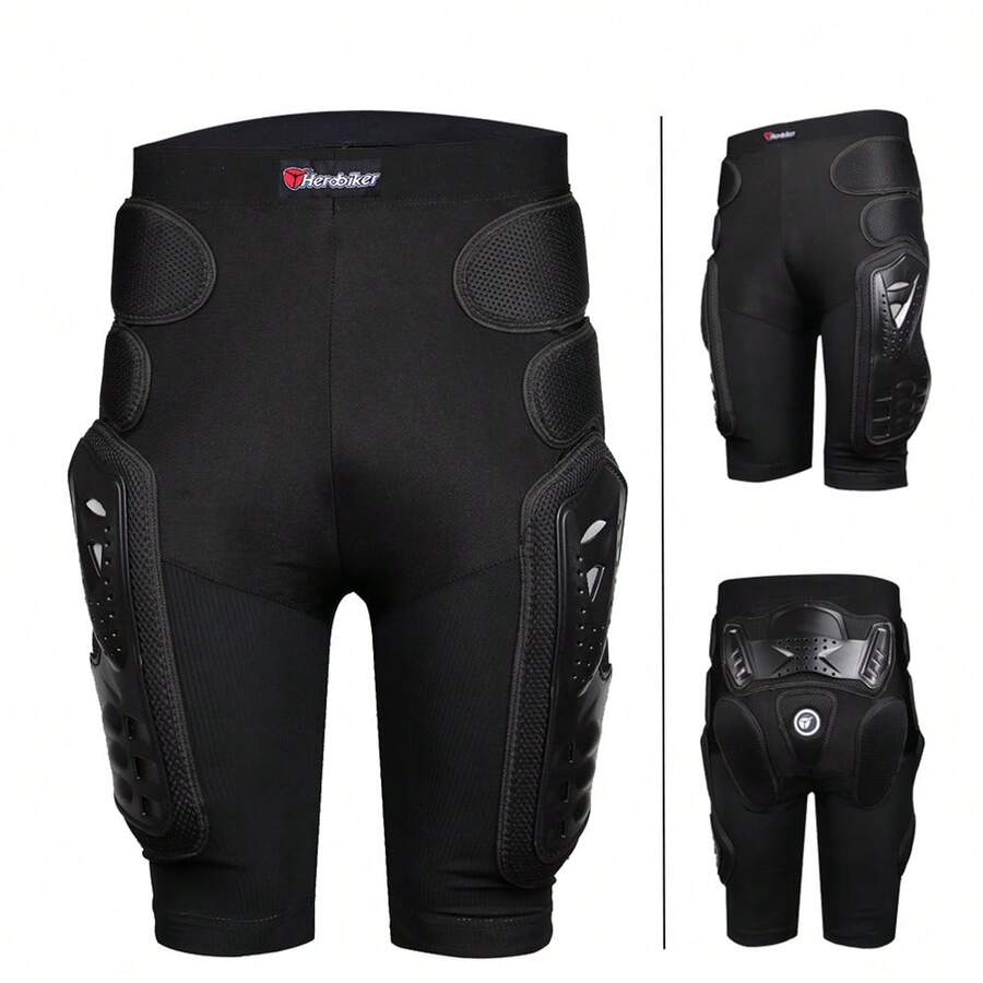 1Pc Motorcycle Armor Pants Hip Protector Motorbike Shorts Riding Moto Armor Pants Motorcycle Riding Pants Cycling Protective Gear Motocross Racing Protection Cycling Accessories - Black - View 1