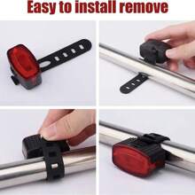 [Super Bright Bicycle Lights] Front & Rear Set, One-Key Quick Release, USB Rechargeable + 350mAh Battery Life, IPX4 Waterproof & Rainproof Design, Night Riding Safety Warning Light