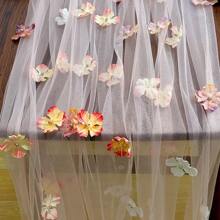1pc Pleated Table Runner, Semi-Transparent Balinese Crepe Cloth Table Runner, Boho Chic Polyester Table Runner, Suitable For Wedding Table Decor, Bohemian Country Party, Bridal Shower Decoration